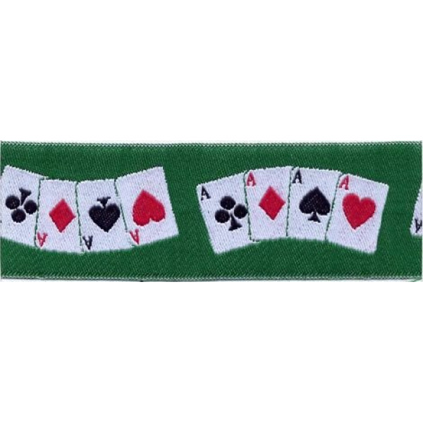 Jacquart Ribbon - Playing Cards - Width 3 cm